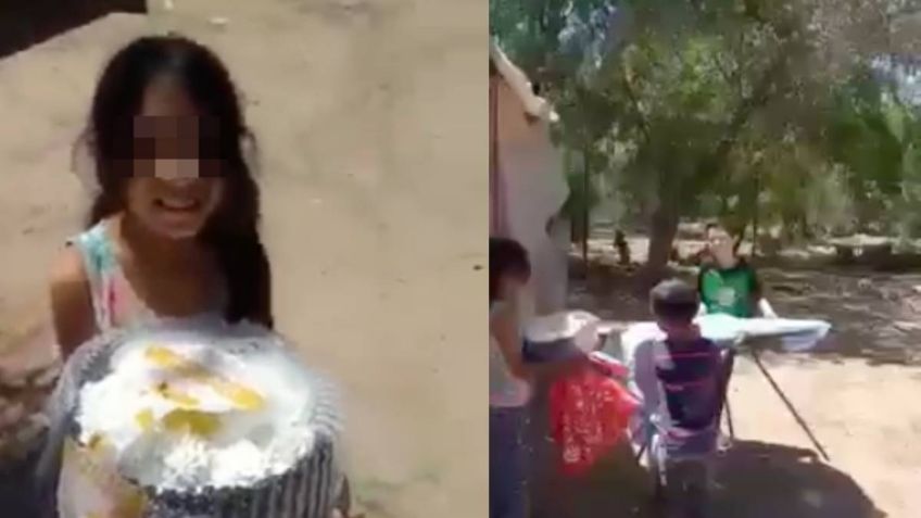 Enternece VIDEO: empleados de la CFE dan pastel a niña de escasos recursos en su cumpleaños