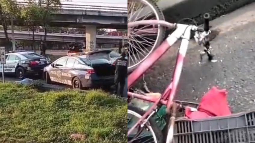 Ciclista muere en la Lechería-Texcoco tras ser atropellado por un auto | VIDEO