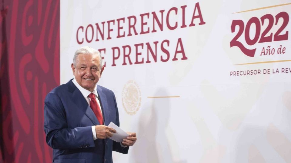 AMLO durante su conferencia de prensa Mañanera.