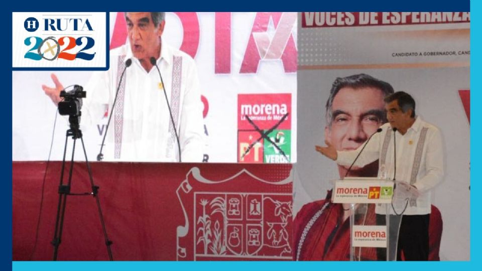 Américo Villarreal Anaya, candidato de la alianza Morena-PT-Verde al Gobierno de Tamaulipas