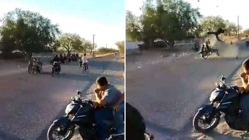 Espeluznante video muestra choque fatal de dos motociclistas en una carrera clandestina