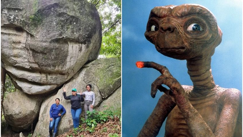 Roca con cara de "E.T." levanta especulaciones, ¿fue tallada por extraterrestres?