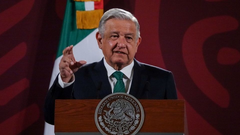 El presidente López Obrador durante su conferencia matutina. FOTO: Cuartoscuro