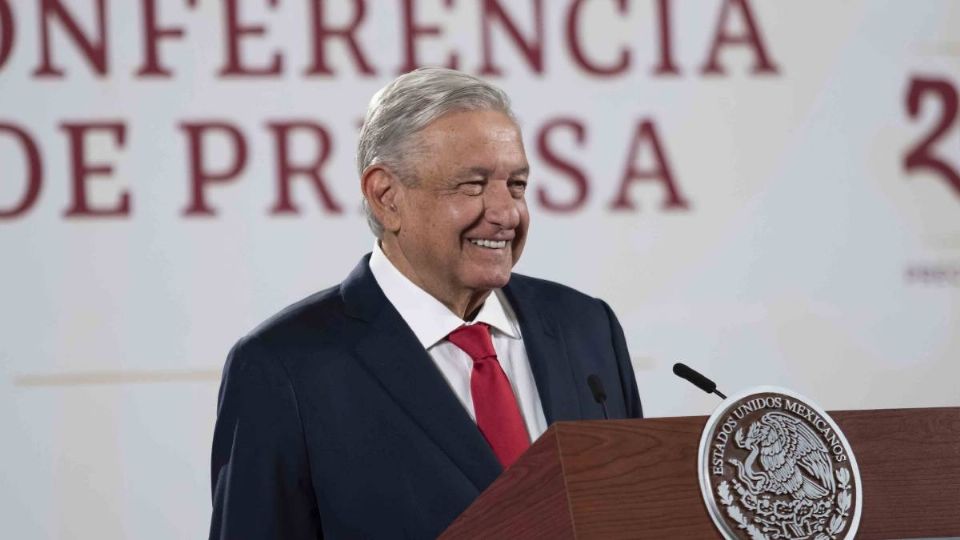 AMLO durante su conferencia de prensa Mañanera.