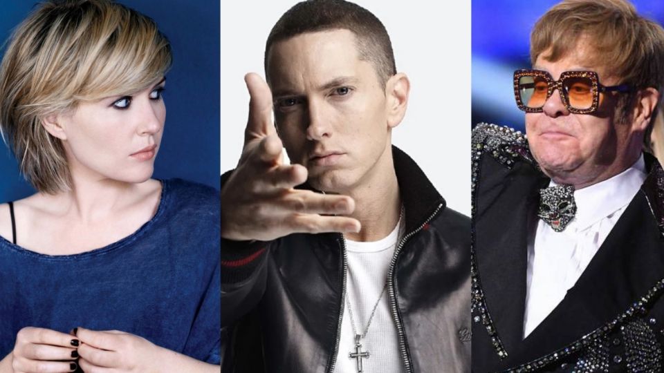 Dido, Eminem y Elton Jonh.