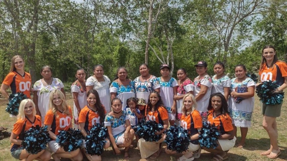 A través de sus redes sociales las Amazonas de  Yaxunah señalaron que tuvieron una tarde 'divertida' junto a las porristas de los Broncos de Denver