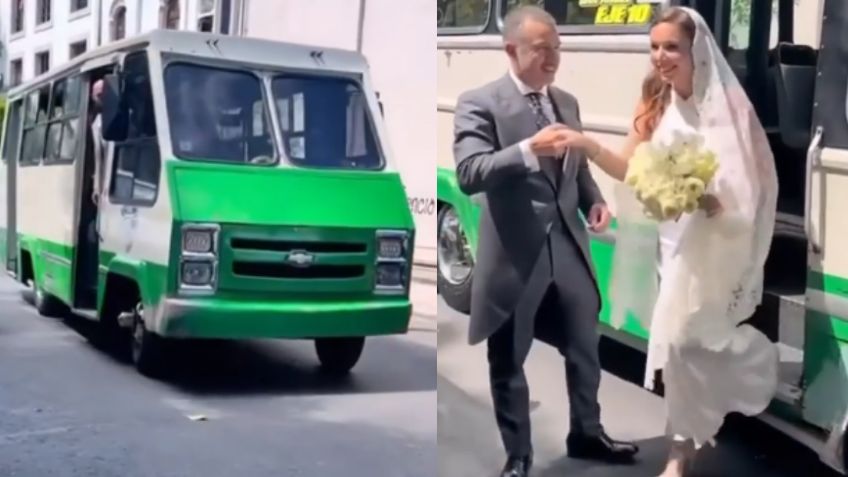 Novios e invitados llegan en micro a la boda y desatan polémica en redes sociales | VIDEO