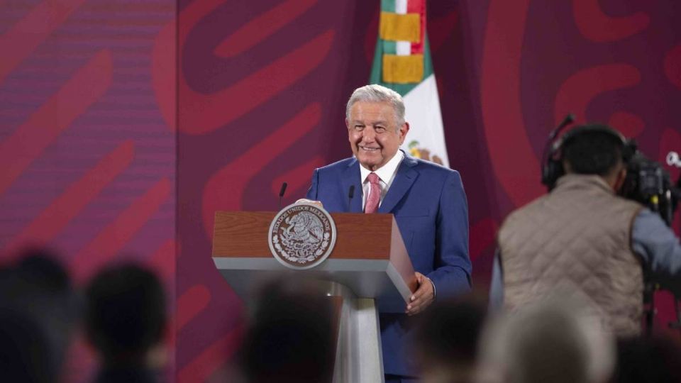 AMLO durante su conferencia de prensa Mañanera.
