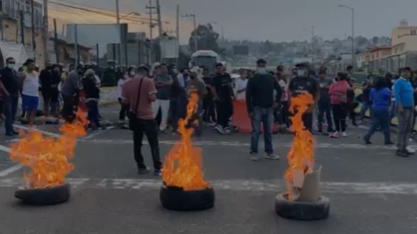 Tras intento de linchamiento, habitantes de Topilejo bloquean la México-Cuernavaca | VIDEO