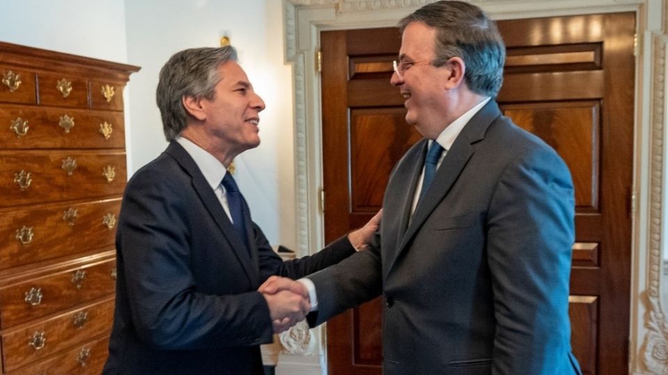 El titular de Relaciones Exteriores, Marcelo Ebrard, se reunió con Antony Blinken, secretario de Estado de los Estados Unidos