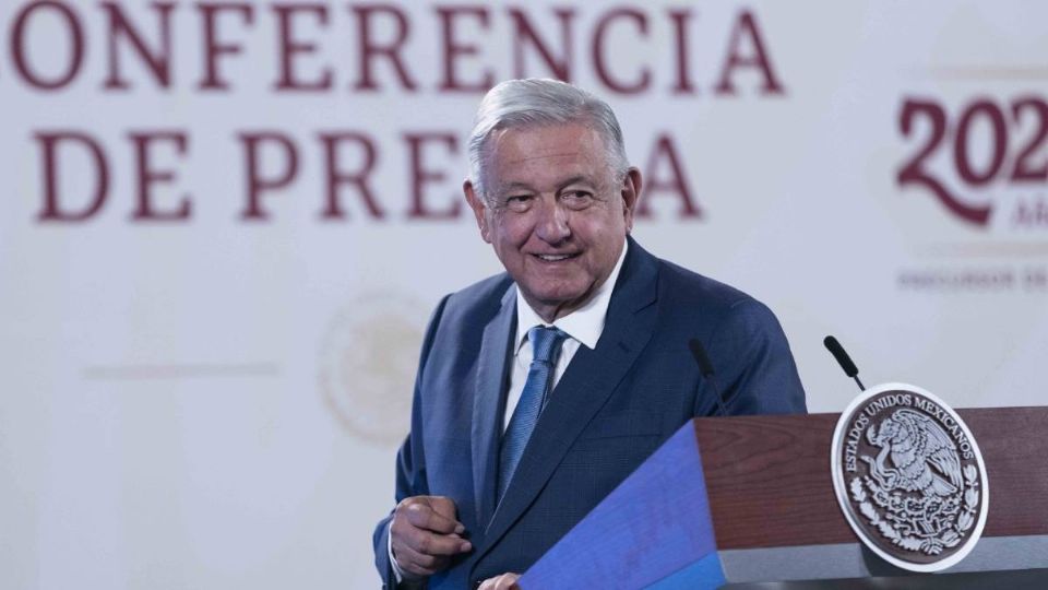 AMLO durante su conferencia de prensa Mañanera.