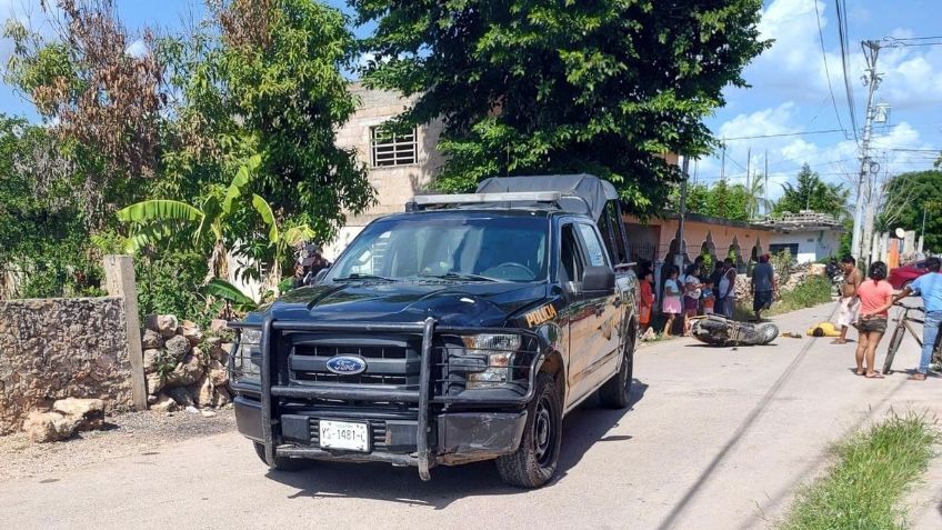 Patrulla de la Policía de Yucatán arrolla y mata a motociclista