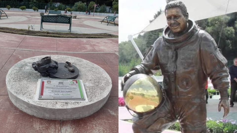 La escultura fue hecha como homenaje y reconocimiento a su esfuerzo al astronauta mexicano.