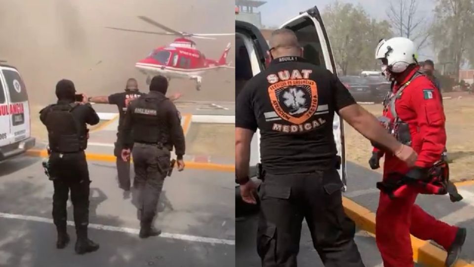 Un helicóptero fue necesario para trasladar al menor de emergencia