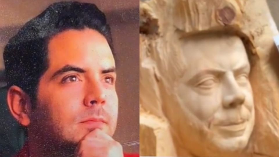 El rostro de José Eduardo Derbez fue plasmado en madera ¿crees que se parece?