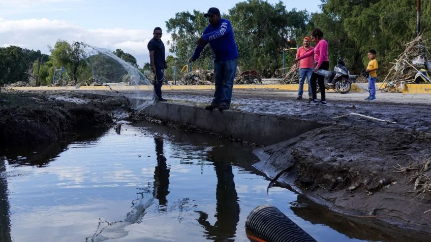 Damnificados de Tula reclaman falta de ampliación del río que se desbordó en Hidalgo