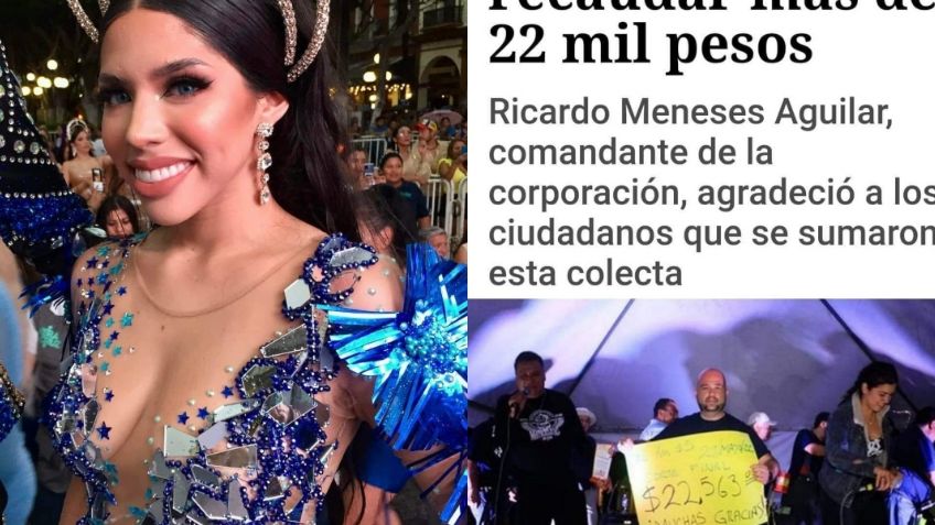 "¿Qué hacemos como sociedad?": reina del Carnaval de Veracruz colecta más fondos que bomberos y explota la polémica