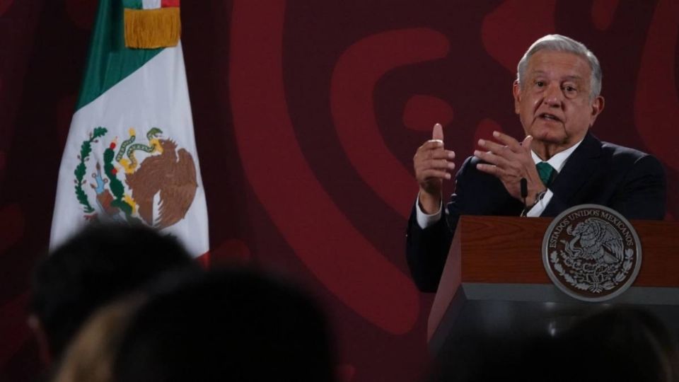 AMLO durante su conferencia de prensa Mañanera.