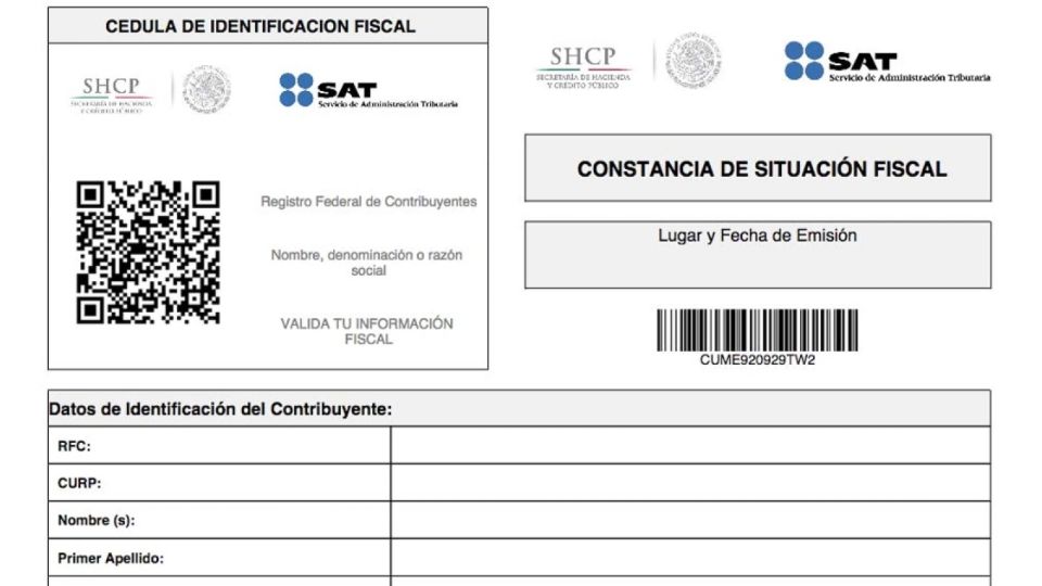 Imagen ilustrativa de constancia de situación fiscal.