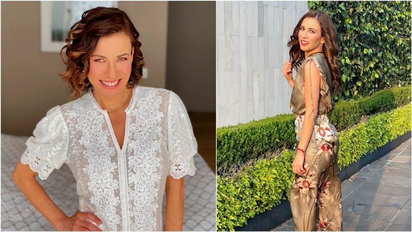 Ingrid Coronado da cátedra de moda para mujeres de 40 y más con vestido de escote en "V"