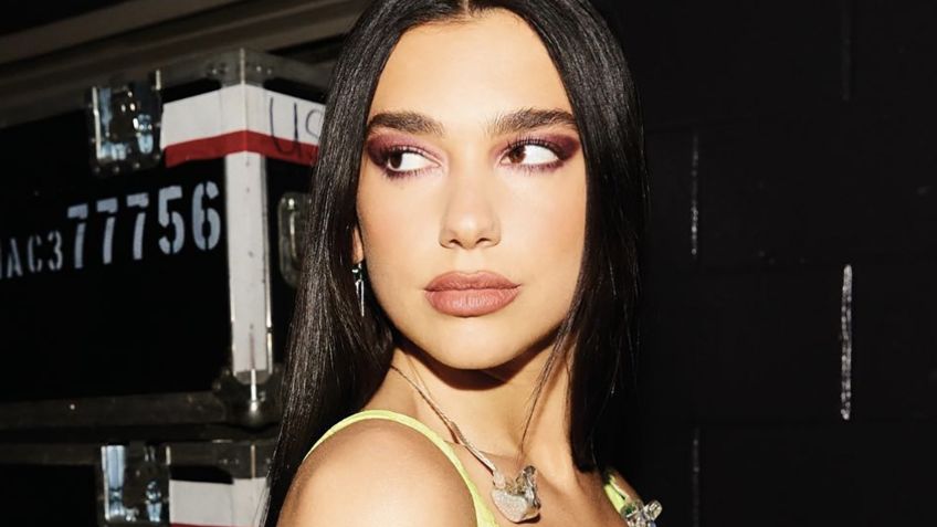 Dua Lipa enciende la red con mini vestido morado con brillo | FOTO