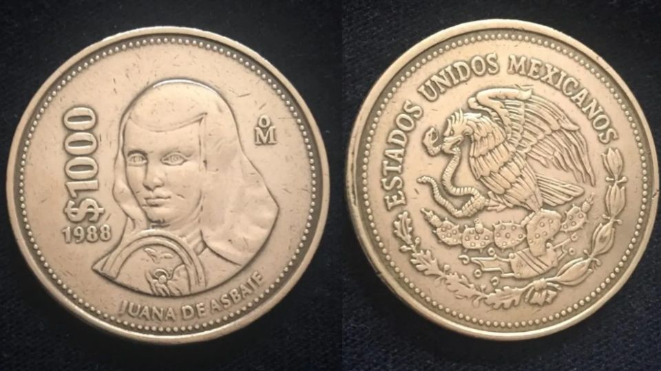 La moneda de Sor Juana Inés de la Cruz comenzó a circular en 1988