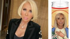 Laura Bozzo reza a veladora con su imagen contra sus enemigos