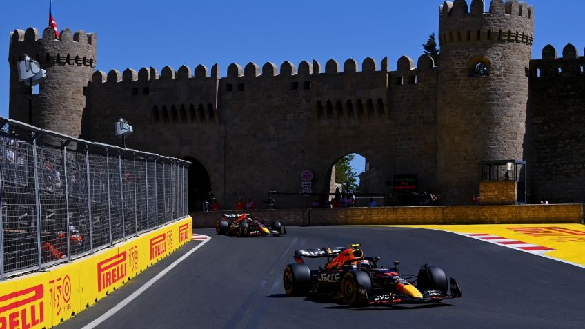 Acaba Checo Pérez en el segundo sitio en el GP de Azerbaiyán y contribuye para el 1-2 de Red Bull