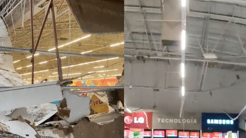 Impactantes imágenes: así colapsó un supermercado en Mixcoac por fuerte granizada