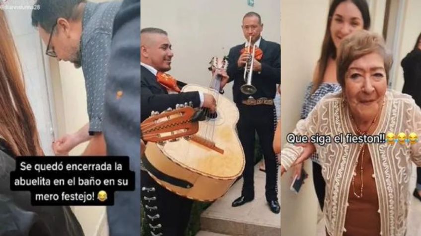 Mariachis recrean escena de Titanic después de que abuelita quedó encerrada en el baño en su fiesta de cumpleaños | VIDEO