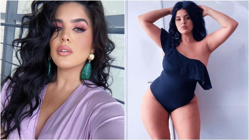 Curvy Zelma de cátedra de estilo para chicas plus size en coqueto bikini blanco