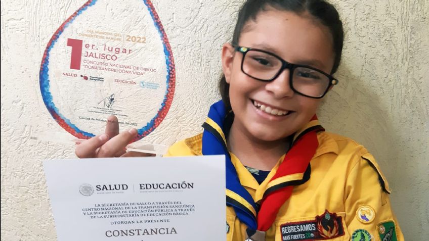 Día Mundial del Donante de Sangre: Niña scout de Jalisco gana el 1er Concurso de Dibujo Dona sangre