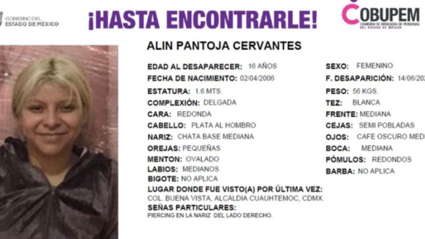 ¿Quién es Alin Pantoja Cervantes?: la joven de 16 años desaparecida en CDMX fue víctima de desaparición forzada en 2019