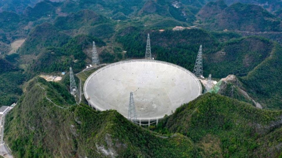 El telescopio FAST “Sky Eye” que mide 500 metros de diámetro y está en China.