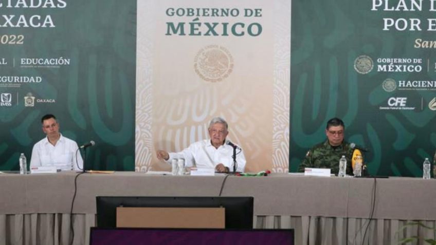 AMLO presenta plan de 6.5 mil mdp para Oaxaca tras daños de Agatha