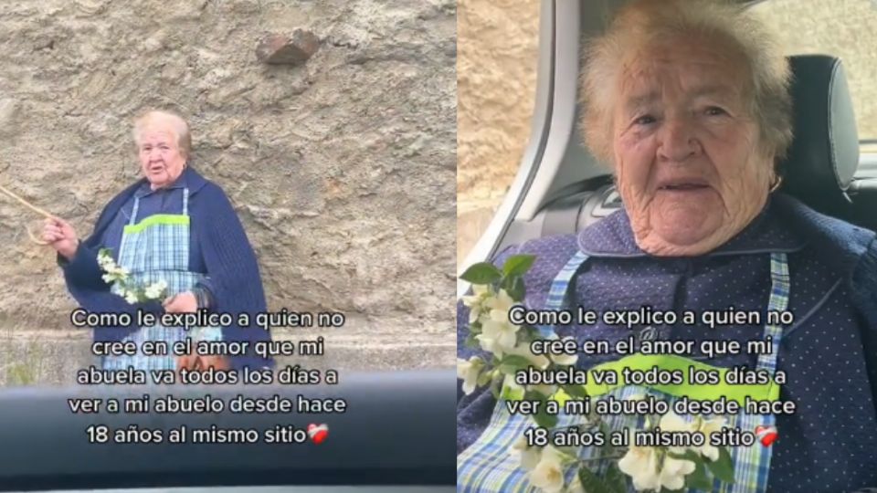 La mujer suele tener este gesto diario con su fallecido esposo.