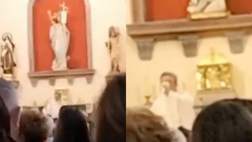 Un sacerdote fue captado oficiando misa en completo estado de ebriedad: ya renunció | VIDEO