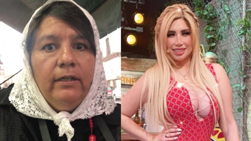 Doña Católica de TikTok se encuentra con "La Bebeshita" y hasta agua bendita le echó a la famosa | VIDEO