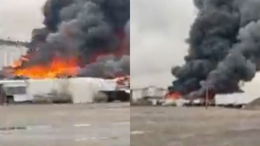 Se registra fuerte incendio en planta recicladora de Ciudad Juárez, Chihuahua | VIDEO