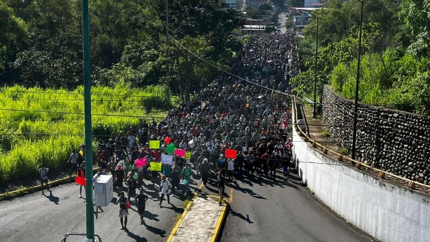 Sorpresiva caravana migrante sale de Tapachula