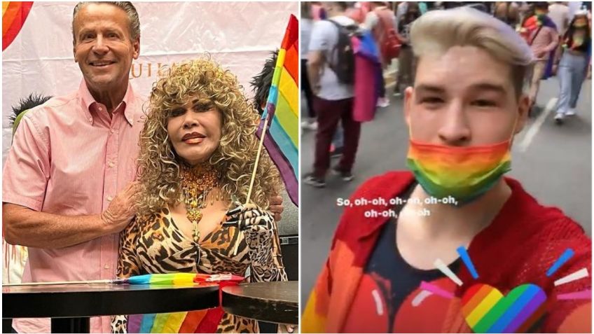 Alfredo Adame asiste a la Marcha del Orgullo LGBT+ para apoyar a su hijo: FOTOS