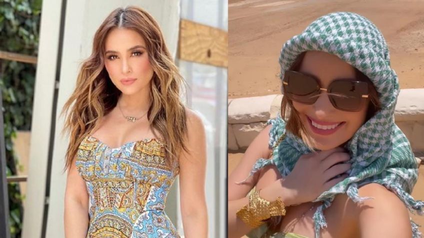 Desde Egipto, Cynthia Rodríguez luce más bella que nunca con top y falda de estampado tropical | FOTOS