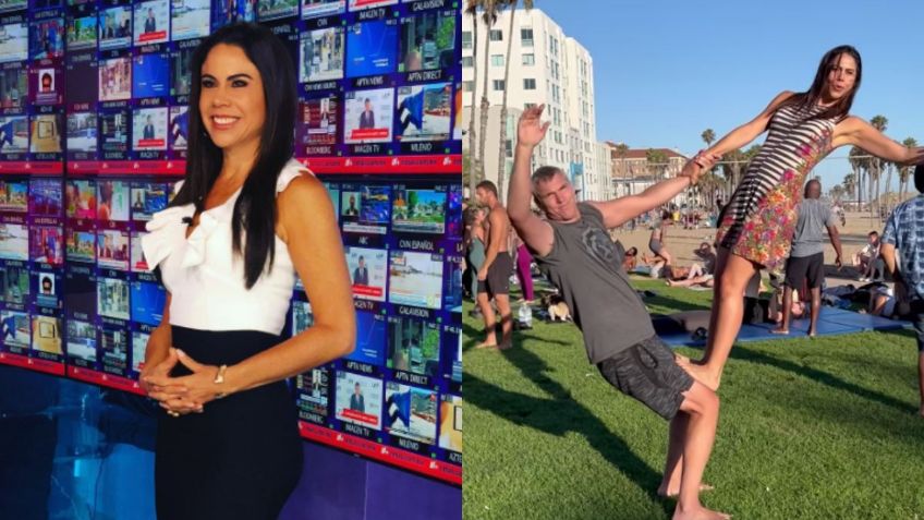 Paola Rojas practica atrevidas acrobacias desde la playa | VIDEO