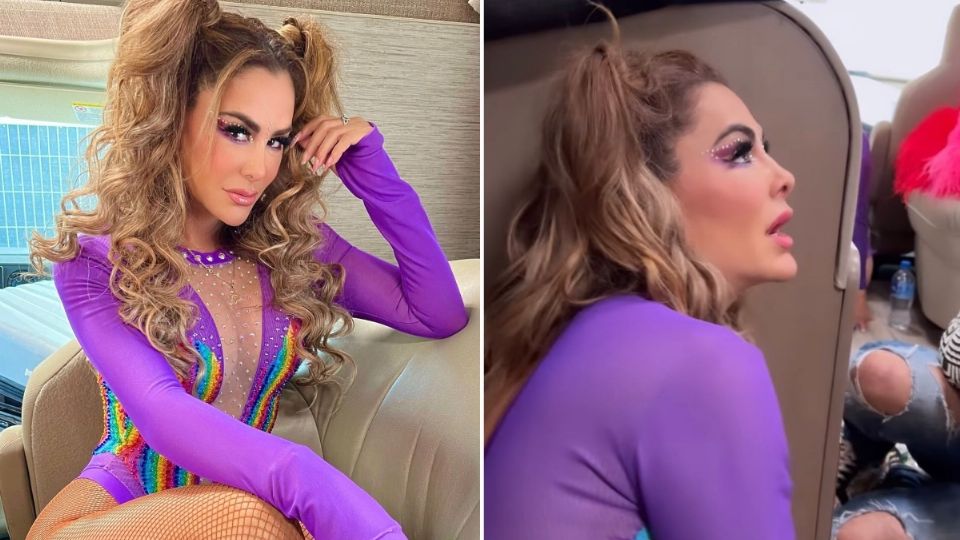 Ninel Conde y su equipo tuvieron que resguardarse en su camioneta mientras afuera se vivía un caos.