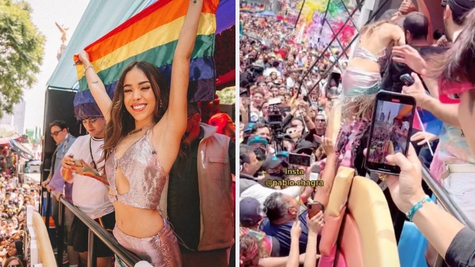 Fans casi le arrancan la ropa a Danna Paola en el Pride 2022