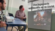 Un alumno juega partida de Mortal Kombat contra su profesor; apuesta su calificación | VIDEO