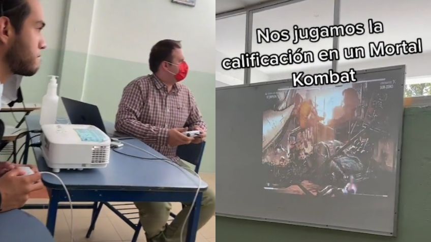 Un alumno juega partida de Mortal Kombat contra su profesor; apuesta su calificación | VIDEO