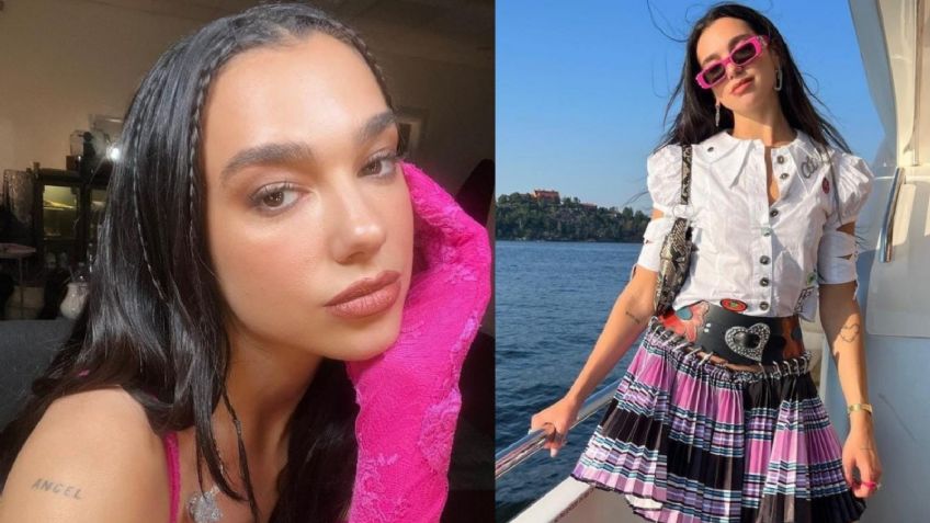 Dua Lipa impone moda con minifalda tableada | FOTO