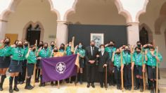 Scouts de Zacatecas despidieron en emotiva ceremonia las cenizas del artista Manuel Felguérez