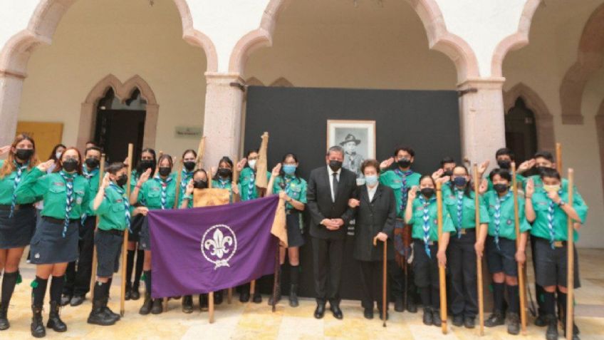 Scouts de Zacatecas despidieron en emotiva ceremonia las cenizas del artista Manuel Felguérez